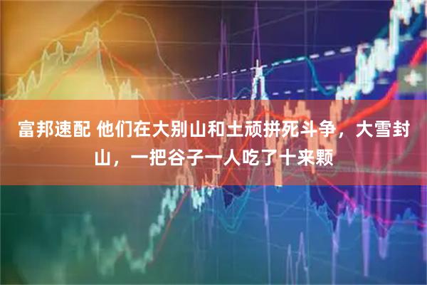 富邦速配 他们在大别山和土顽拼死斗争，大雪封山，一把谷子一人吃了十来颗