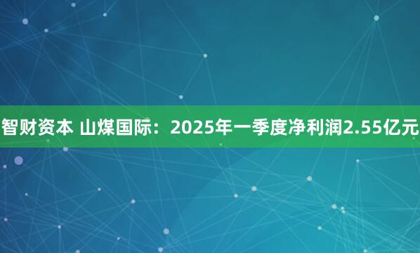 智财资本 山煤国际：2025年一季度净利润2.55亿元